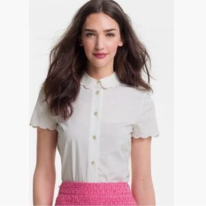 Kate Spade Helen Scalloped Top - US 8